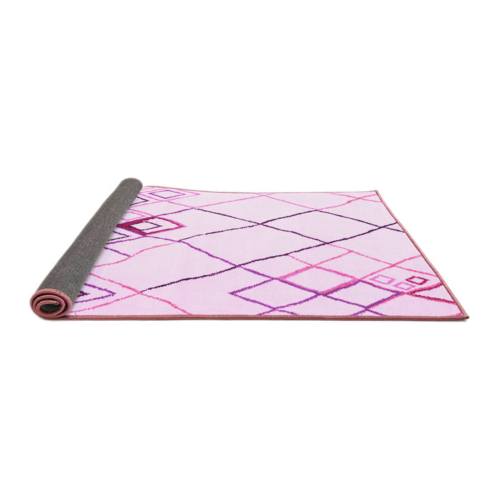 Sideview of Solid Pink Modern Rug, con2733pnk