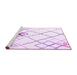 Sideview of Machine Washable Solid Purple Modern Area Rugs, wshcon2733pur