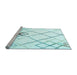 Sideview of Machine Washable Solid Light Blue Modern Rug, wshcon2733lblu