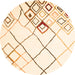 Square Solid Orange Modern Rug, con2733org