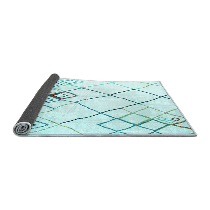 Sideview of Solid Light Blue Modern Rug, con2733lblu