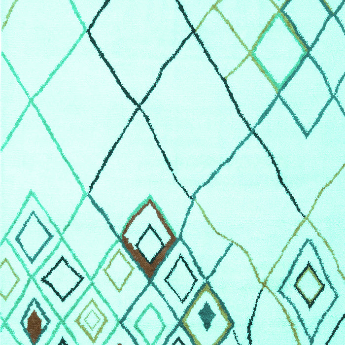 Solid Turquoise Modern Rug, con2733turq
