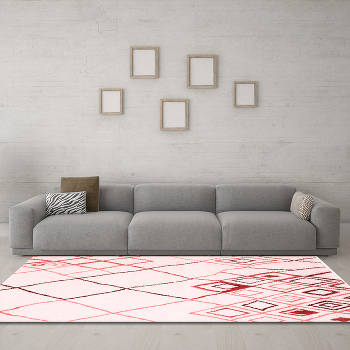 Modern Red Washable Rugs