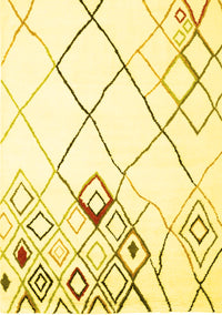 Solid Yellow Modern Rug, con2733yw