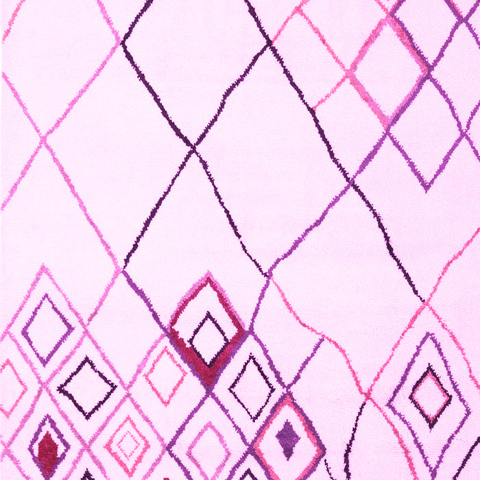 Machine Washable Solid Pink Modern Rug, wshcon2733pnk