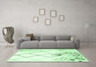 Machine Washable Solid Emerald Green Modern Area Rugs in a Living Room,, wshcon2733emgrn