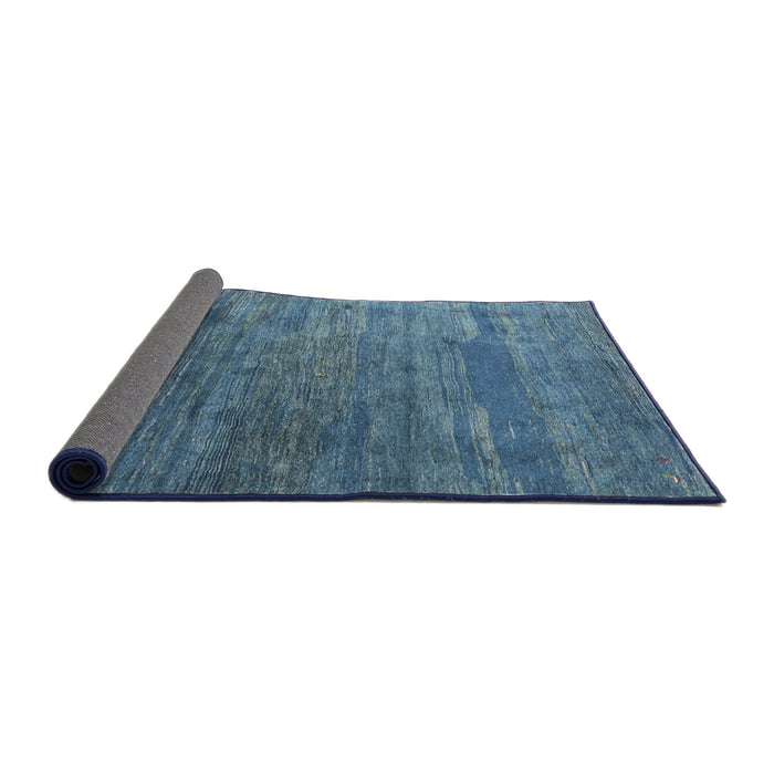 Thickness of Contemporary Blue Modern Rug, con2734