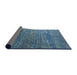 Thickness of Contemporary Blue Modern Rug, con2734