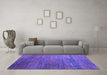 Machine Washable Abstract Purple Contemporary Area Rugs in a Living Room, wshcon2734pur