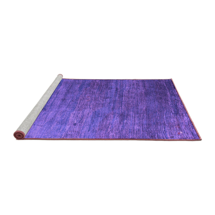 Sideview of Machine Washable Abstract Purple Contemporary Area Rugs, wshcon2734pur