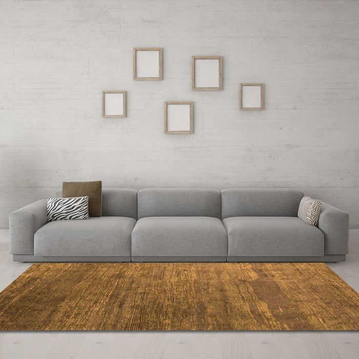 Machine Washable Abstract Orange Contemporary Area Rugs in a Living Room, wshcon2734org