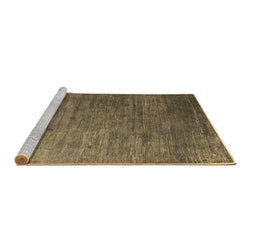 Sideview of Machine Washable Abstract Brown Contemporary Rug, wshcon2734brn