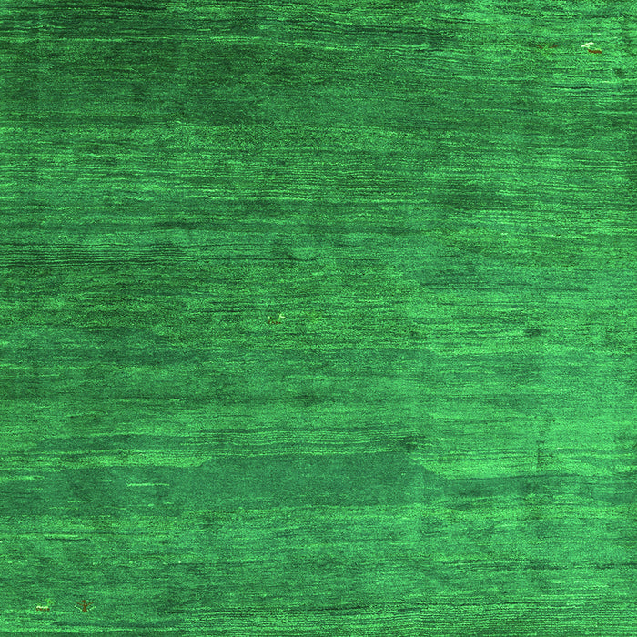 Round Machine Washable Abstract Green Contemporary Area Rugs, wshcon2734grn