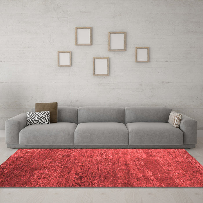 Contemporary Red Washable Rugs