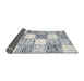 Thickness of Contemporary Gray Checkered Rug, con2735