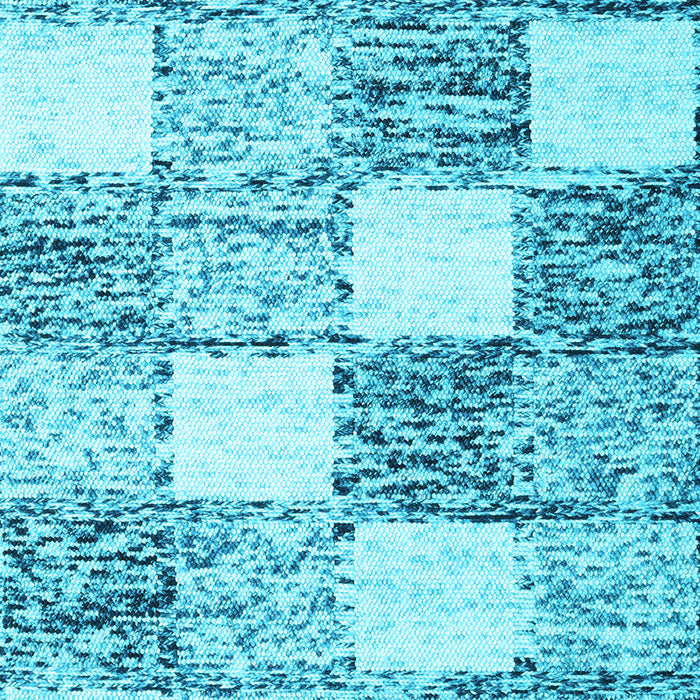 Machine Washable Checkered Light Blue Modern Rug, wshcon2735lblu