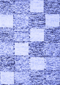 Checkered Blue Modern Rug, con2735blu