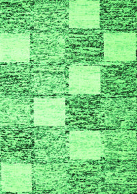 Checkered Green Modern Rug, con2735grn