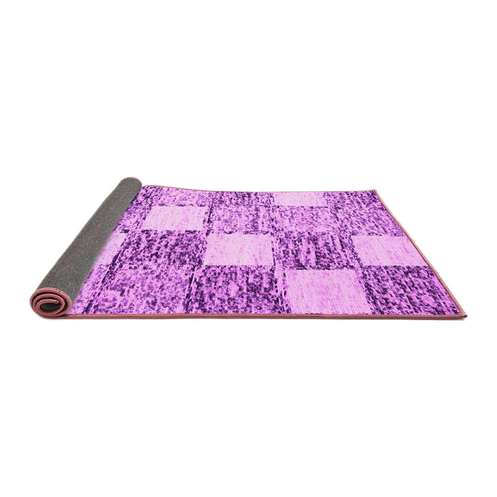 Sideview of Checkered Pink Modern Rug, con2735pnk