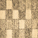 Square Checkered Brown Modern Rug, con2735brn