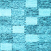 Square Checkered Light Blue Modern Rug, con2735lblu