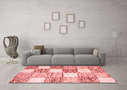 Modern Red Washable Rugs
