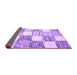 Sideview of Checkered Purple Modern Rug, con2735pur