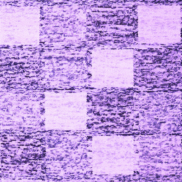 Machine Washable Checkered Purple Modern Area Rugs, wshcon2735pur