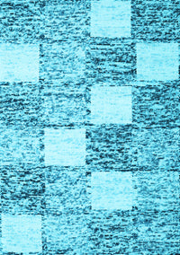 Checkered Light Blue Modern Rug, con2735lblu