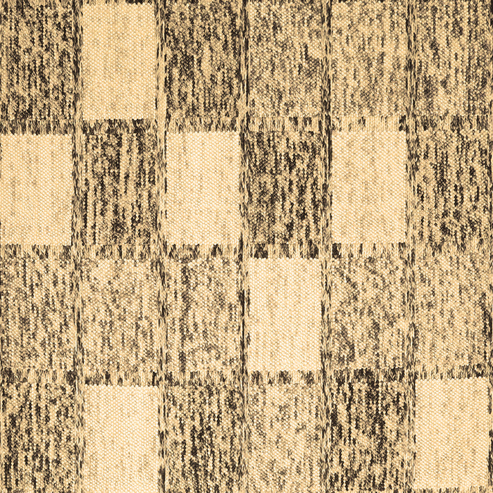 Square Machine Washable Checkered Brown Modern Rug, wshcon2735brn