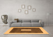 Machine Washable Abstract Orange Contemporary Area Rugs in a Living Room, wshcon2736org