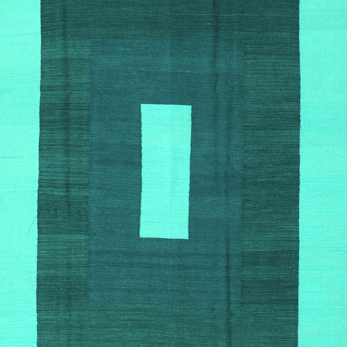 Machine Washable Abstract Turquoise Contemporary Area Rugs, wshcon2736turq