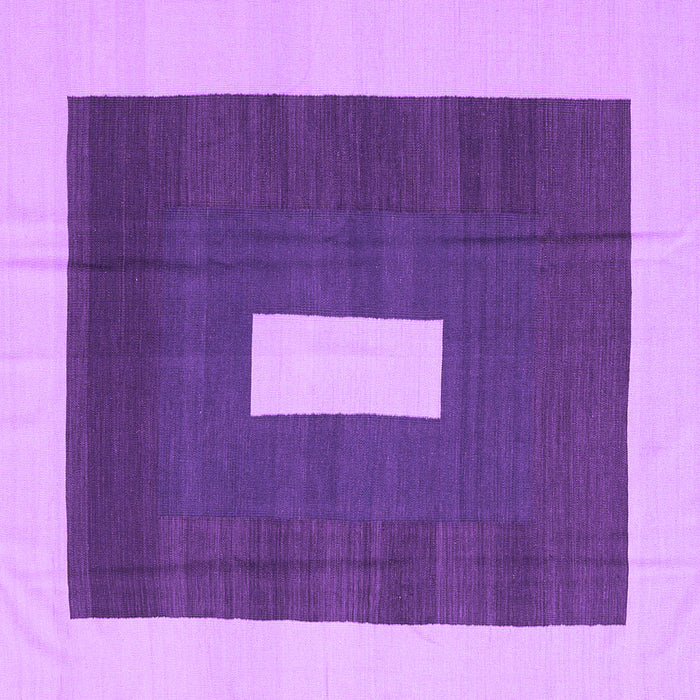 Square Machine Washable Abstract Purple Contemporary Area Rugs, wshcon2736pur