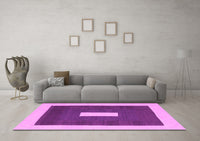 Machine Washable Abstract Pink Contemporary Rug, wshcon2736pnk