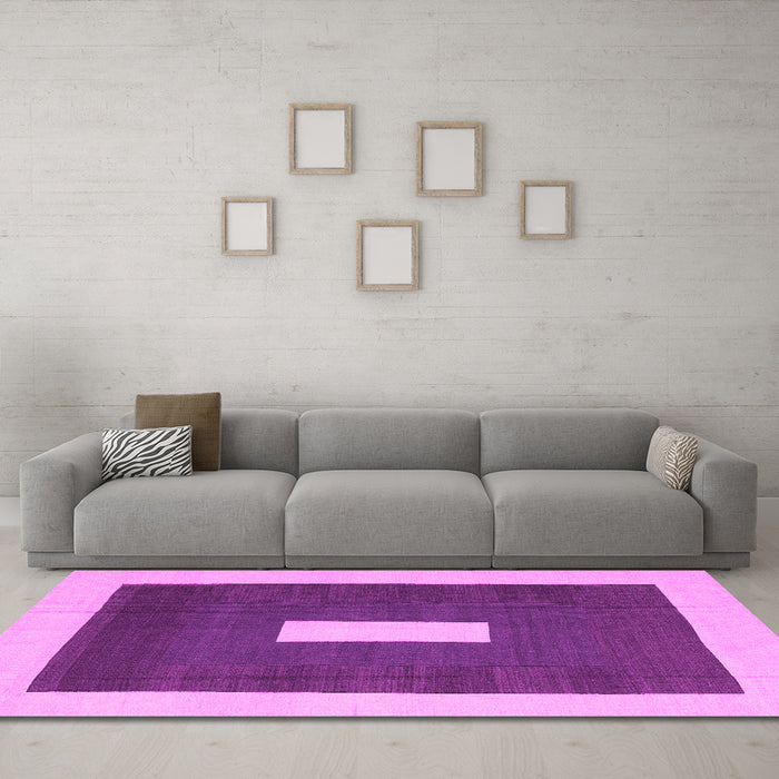 Machine Washable Abstract Pink Contemporary Rug in a Living Room, wshcon2736pnk