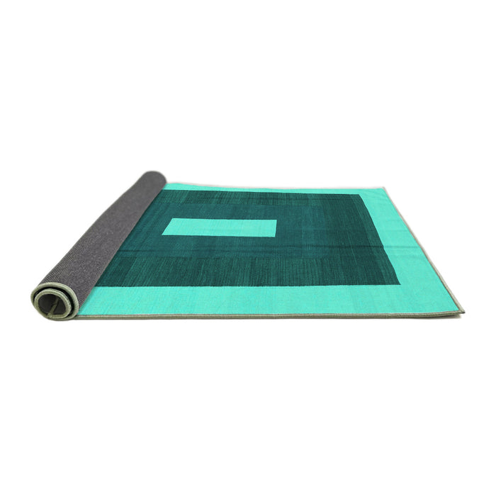 Sideview of Abstract Turquoise Contemporary Rug, con2736turq