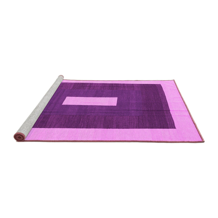 Sideview of Machine Washable Abstract Pink Contemporary Rug, wshcon2736pnk