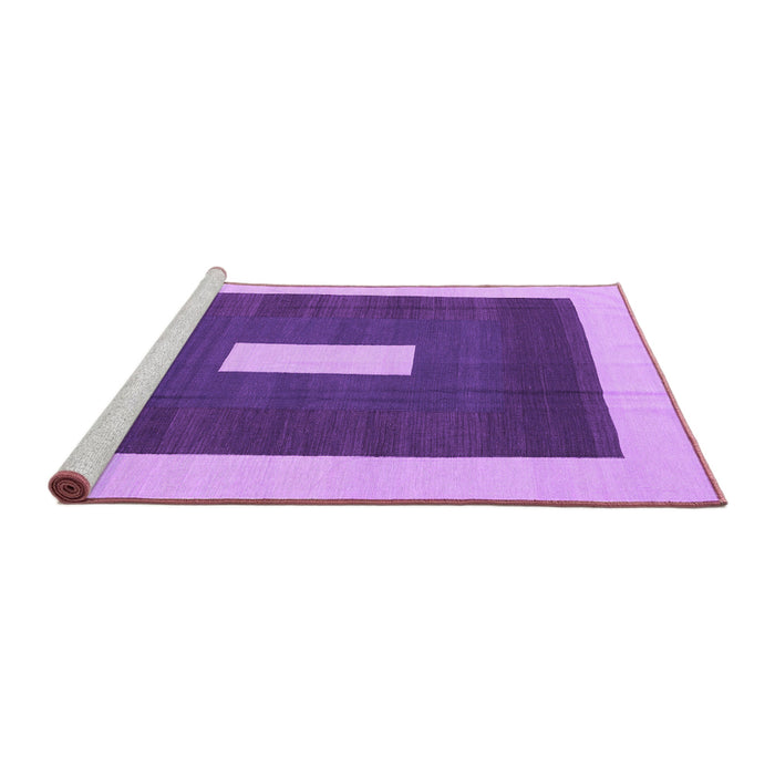 Sideview of Machine Washable Abstract Purple Contemporary Area Rugs, wshcon2736pur