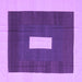 Square Abstract Purple Contemporary Rug, con2736pur
