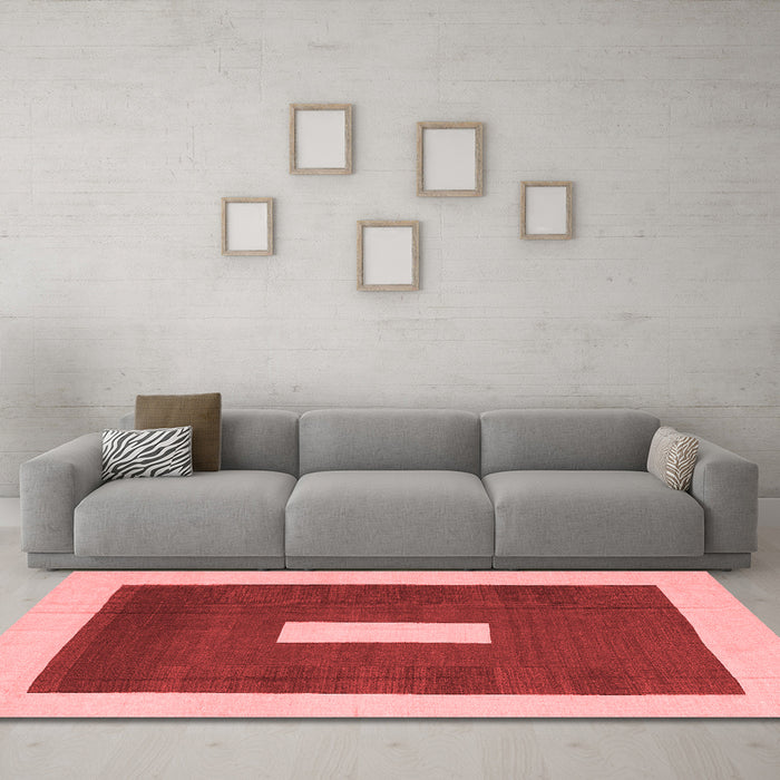 Contemporary Red Washable Rugs