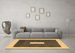 Machine Washable Abstract Brown Contemporary Rug in a Living Room,, wshcon2736brn