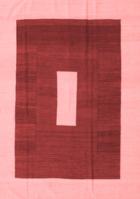 Abstract Red Contemporary Rug, con2736red