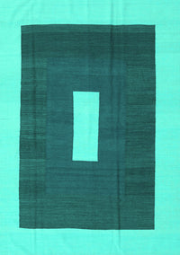 Abstract Turquoise Contemporary Rug, con2736turq