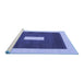 Sideview of Machine Washable Abstract Blue Contemporary Rug, wshcon2736blu