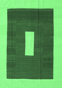 Abstract Emerald Green Contemporary Rug, con2736emgrn