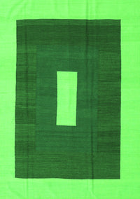 Abstract Green Contemporary Rug, con2736grn