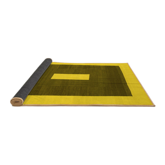 Sideview of Abstract Yellow Contemporary Rug, con2736yw