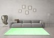 Machine Washable Solid Emerald Green Modern Area Rugs in a Living Room,, wshcon2737emgrn