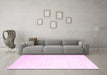 Machine Washable Solid Pink Modern Rug in a Living Room, wshcon2737pnk