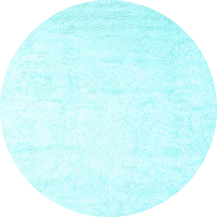 Round Solid Light Blue Modern Rug, con2737lblu